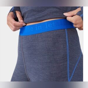 Stio Mens Basis Peakwool Lightweight Tight Mountain Shadow Heather Legging L NWT